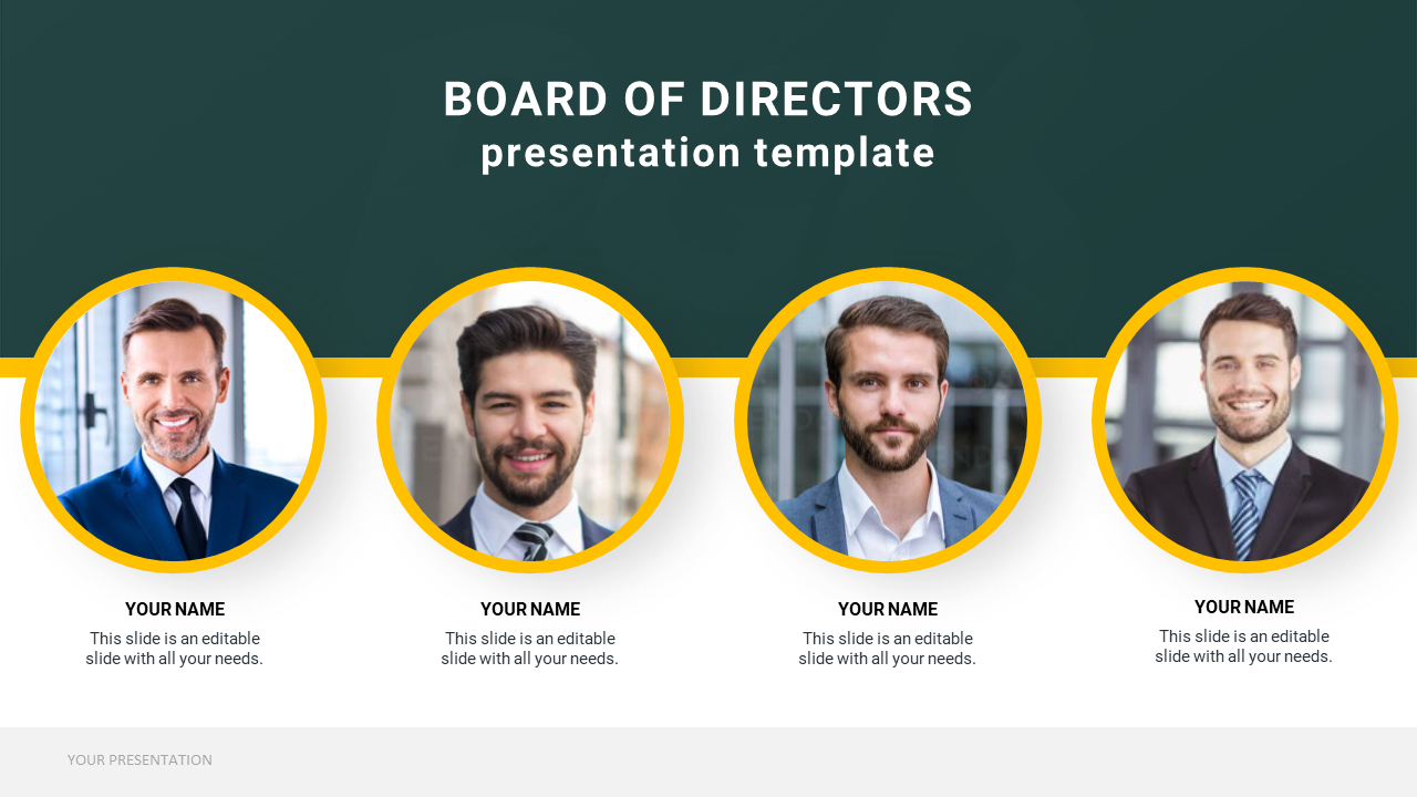 board of directors presentation template